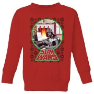 Image of Star Wars A Very Merry Sithmas Kids Christmas Sweatshirt - Red - 11-12 Years