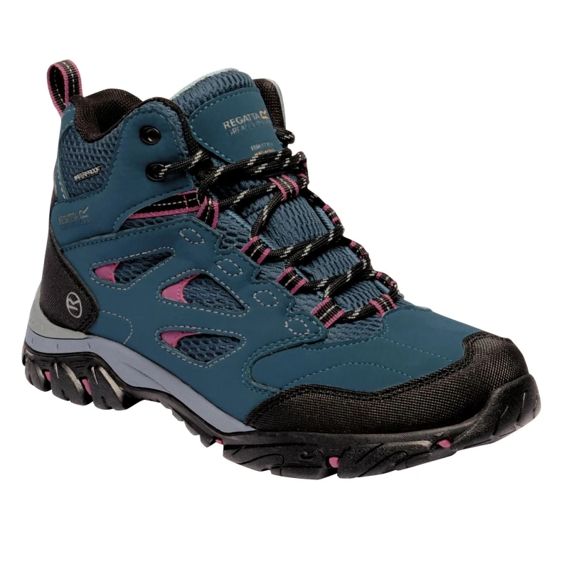 Image of Regatta Womens/Ladies Holcombe IEP Mid Waterproof Fabric Walking Boots UK Size 7 (EU 41) Morrocan/Red Violo RWF573-UN6-7