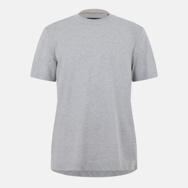 Image of Boss Mens Tesar Regular Fit T-Shirt Silver male S