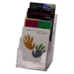 Image of Multi-Tier A5 Literature Holder with 4 Pockets for Wall or Desktop