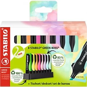 Image of Stabilo Green Boss Desk Set Highlighter Assorted Pack of 8 607008-5