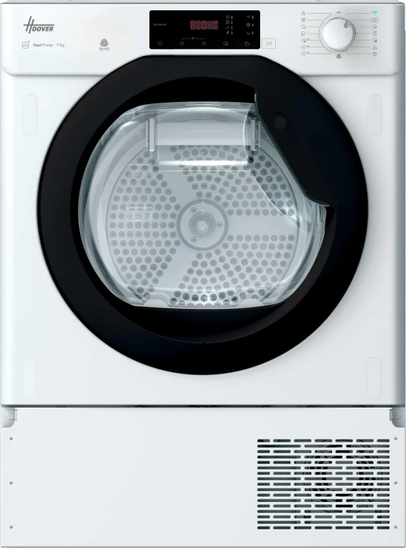 Image of Hoover H-DRY 300 BATD H7A1TBE-80 WiFi Connected 7Kg Integrated Heat Pump Tumble Dryer - White - A+ Rated, White
