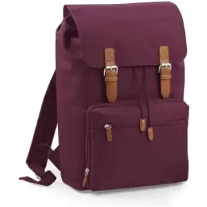 Image of Bagbase Heritage Laptop Backpack Bag (Up To 17" Laptop) (Pack of 2) (One Size) (Burgundy) - Burgundy