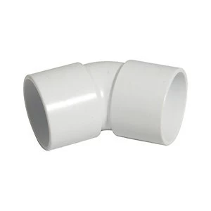 Image of FloPlast WS19W Solvent Weld Waste 135 Deg Bend - White 40mm