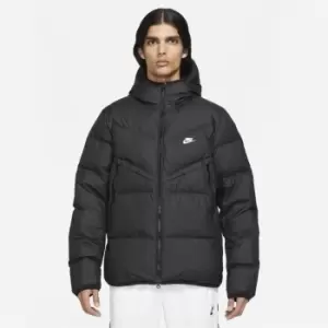 Image of Nike M Nsw Sf Windrunner Hoody Jacket, Black/Sail, Male, Jackets & Outerwear, DD6795-010