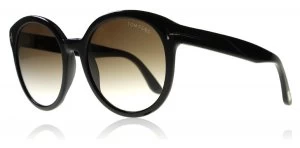 Image of Tom Ford Phillipa Sunglasses Shiny Black 01G 55mm