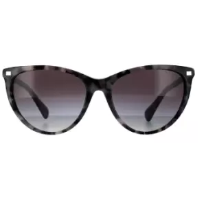Image of Fashion Shiny Spotted Black Havana Grey Gradient Sunglasses