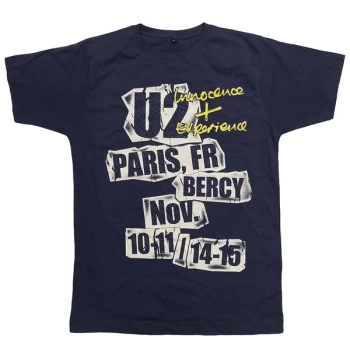 Image of U2 - I+E Paris Event 2015 Unisex Medium T-Shirt - Blue