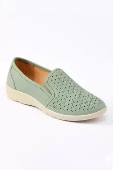 Image of Soft Step Laser Cut Slip On Shoes