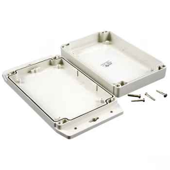 Image of Hammond 1555H2F17GY IP67 PC Enclosure with Flanged Lid L Grey 180 ...