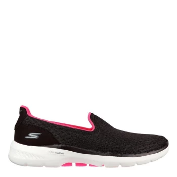 Image of Skechers Go Walk 6 Slip On Trainers Womens - Black/Pink