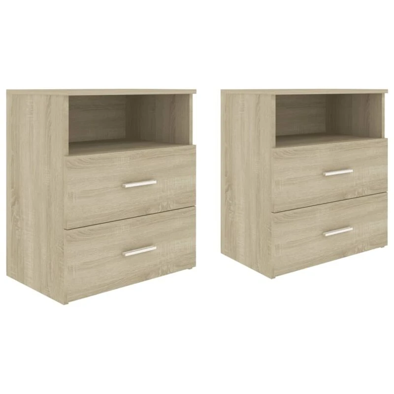 Image of VIDAXL Bed Cabinets 2 pcs Sonoma Oak 50x32x60cm Vidaxl 8720286586853