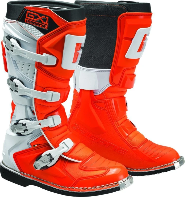 Image of Gaerne GX-1 Goodyear Motocross Boots, white-orange, Size 44 45 for Men