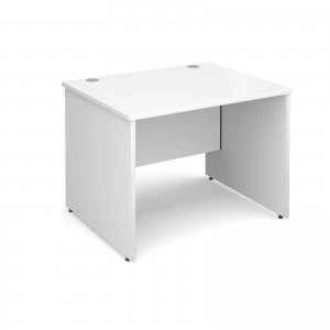 Image of Maestro 25 PL Straight Desk 1000mm x 800mm - White Panel Leg Design