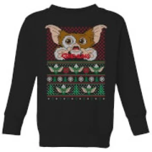 Image of Gremlins Ugly Knit Kids Christmas Sweatshirt - Black - 3-4 Years