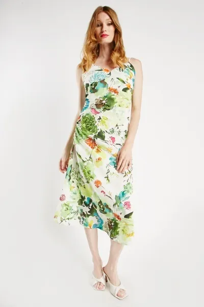 Image of Floral Print Midi Dress