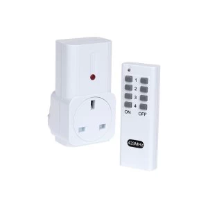 Image of Maplin ORB RF Remote Controlled Mains Plug Socket - White UK Plug