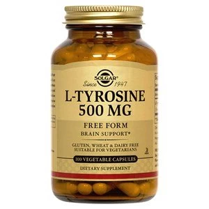 Image of Solgar L Tyrosine 500 mg Vegetable Capsules 50 Capsules