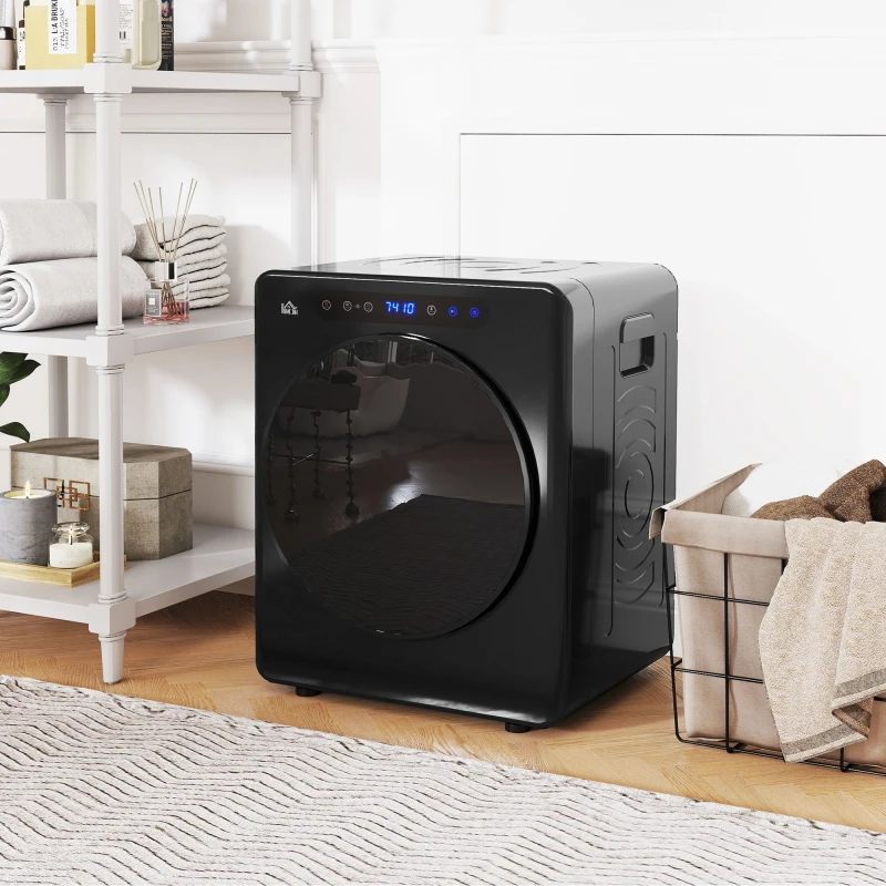 Image of HOMCOM HOMCOM 4kg Vented Tumble Dryer, Portable Freestanding Front Tumble Dryer, 1000W in Black One Size Unisex 5063603042261