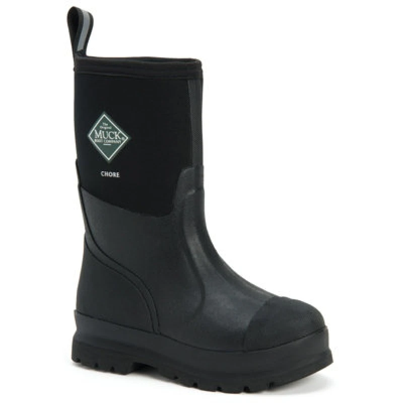 Image of Muck Boots Muck Boots Men 'Chore Classic Mid' Wellingtons in Black Size: 4 Black 4 Male 0664911300026