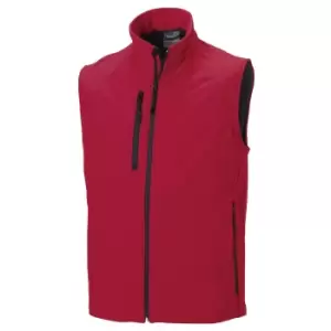 Image of Russell Mens 3 Layer Soft Shell Gilet Jacket (M) (Classic Red)
