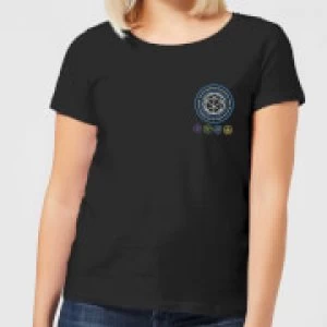 Image of Crystal Maze Crystal Pocket Womens T-Shirt - Black