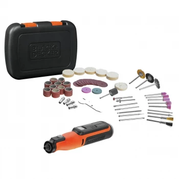 Image of Black & Decker 7.2V Cordless Li Ion Rotary Tool With 52 Accessories Bcrt81K Xj