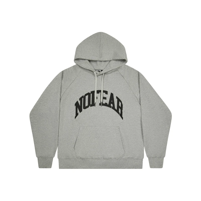 Image of No Fear Mens Varsity Hoodie Grey Marl male S