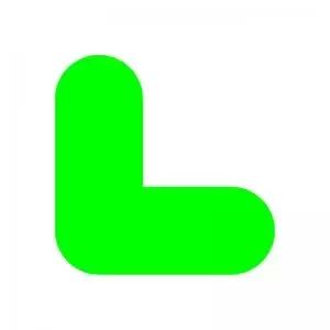 Image of Green Symbol &rdquo;L&rdquo; Floor Graphic adheres to most