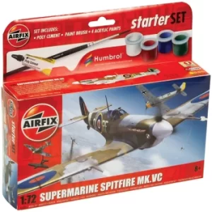 Image of Airfix Starter Set NEW Supermarine Spitfire MkVc Model Kit