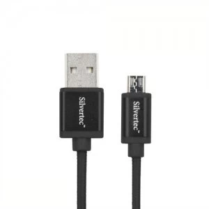 Image of Silvertec Double side USB 2.0 Reversible cable BC-DUSB022 (0.22M) - Black