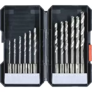 Image of kwb 108810 HSS Metal twist drill bit set 12 Piece Keyless drill chuck, Key-type drill chuck 12 pc(s)