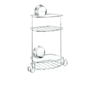 Image of Croydex Stick N Lock Compact 2 Tier Basket/Shower Caddy
