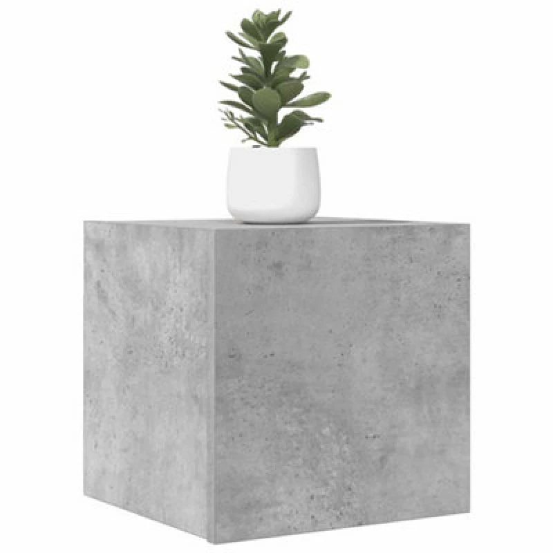 Image of Vidaxl Wall Mounted TV Cabinet Concrete Grey 30.5X30X30 Cm, Grey 804493