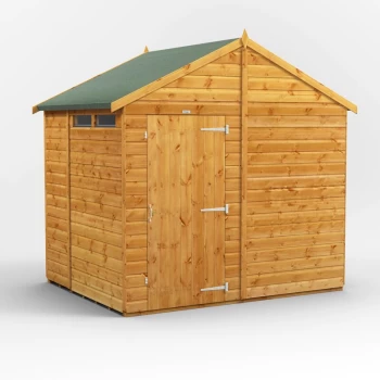 Image of 6x8 Power Apex Security Shed - Brown