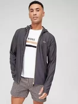 Image of BOSS Sicon Active 1 Hoodie - Grey, Dark Grey, Size L, Men