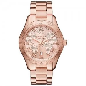 Image of Michael Kors Mens Layton Rose Gold Plated Watch - MK6376