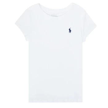 Image of Polo Ralph Lauren ZALLIE Girls Childrens T shirt in White - Sizes 8 / 9 years