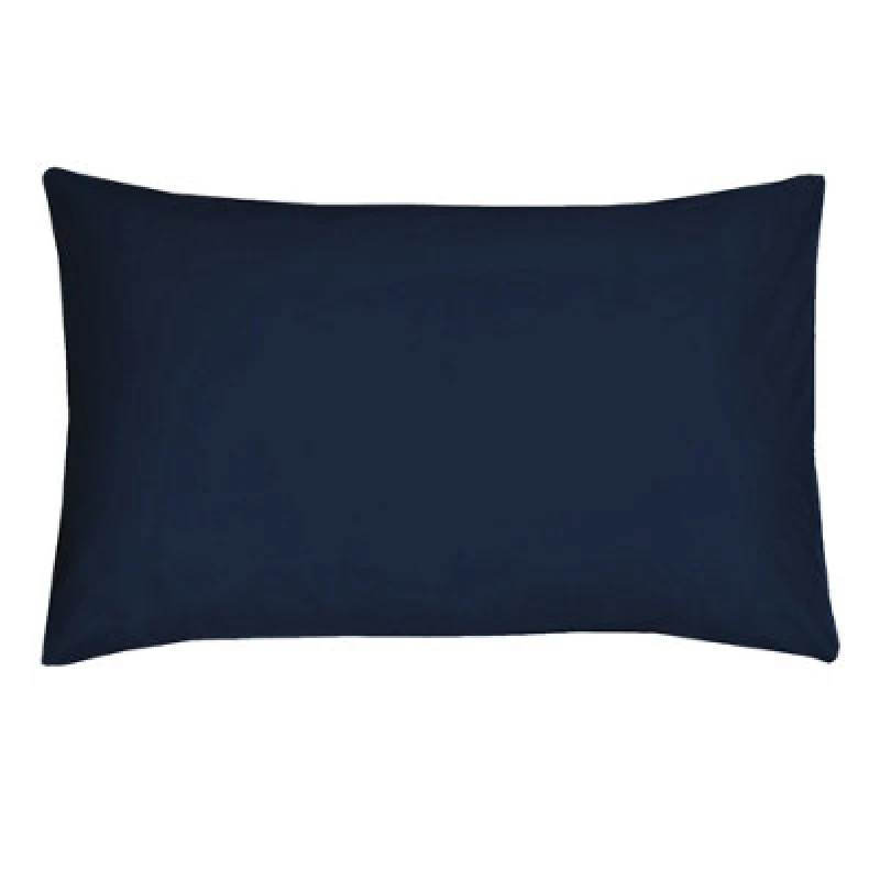 Image of Smart Living Smart Living Polycotton Bed Linen Luxury Fitted Bedsheet or Pillowcase Non Iron in Navy Size: Standard Pillow Case Navy Standard Pillow