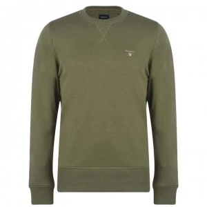 Image of Gant Original Crew Neck Sweatshirt - Olive 358