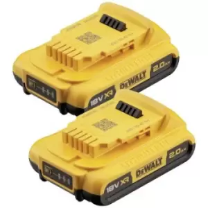 Image of DEWALT DCB183D2-XJ Tool battery 2 Ah Li-ion