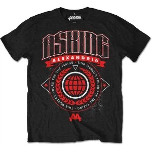 Image of Asking Alexandria - This World Unisex Medium T-Shirt - Black