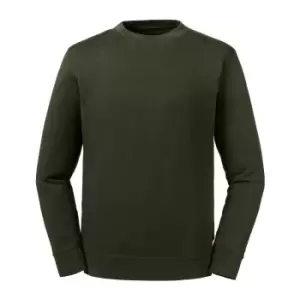 Image of Russell Unisex Adult Reversible Organic Sweatshirt (M) (Dark Olive)