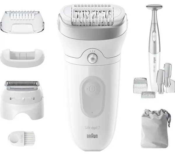 Image of BRAUN Silk-epil 7 SE7-241 Wet & Dry Epilator - Grey, Silver/Grey 7500435224871