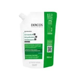Image of Vichy Dercos Anti-Dandruff Ds Shampoo Eco Refill For Normal To Oily Hair 500ml