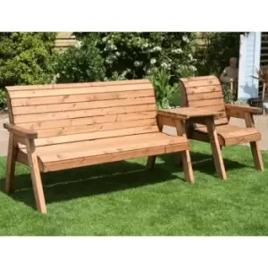 Image of 4 Seater Companion Set Straight - Burgundy Cushion - Burgundy Cushion