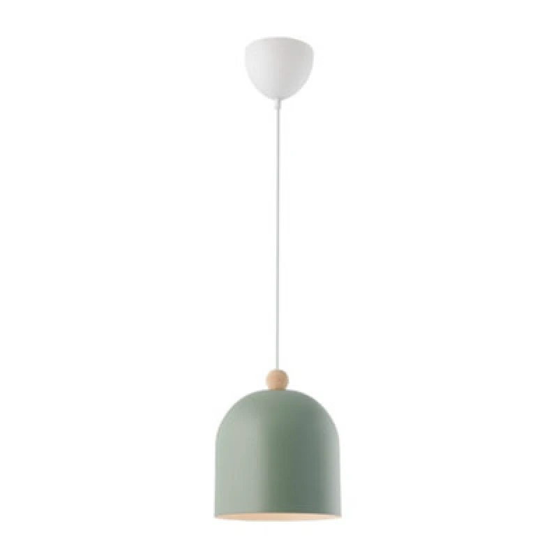 Image of Nordlux Gaston Metal Pendant Light White Inner Green,mains