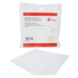 Image of 5 Star Office General Purpose Lint Free Cloth Pack of 50