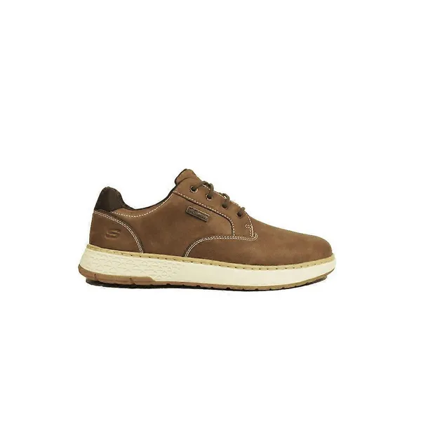 Image of Skechers Mens Garlan Pryor Waterproof Vegan Leather Shoes - UK 8 Brown male PS4285BRN8