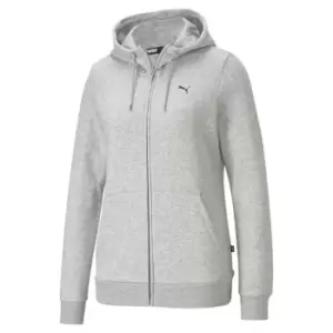 Image of Puma Essential Logo Zip Hoodie Womens - Grey